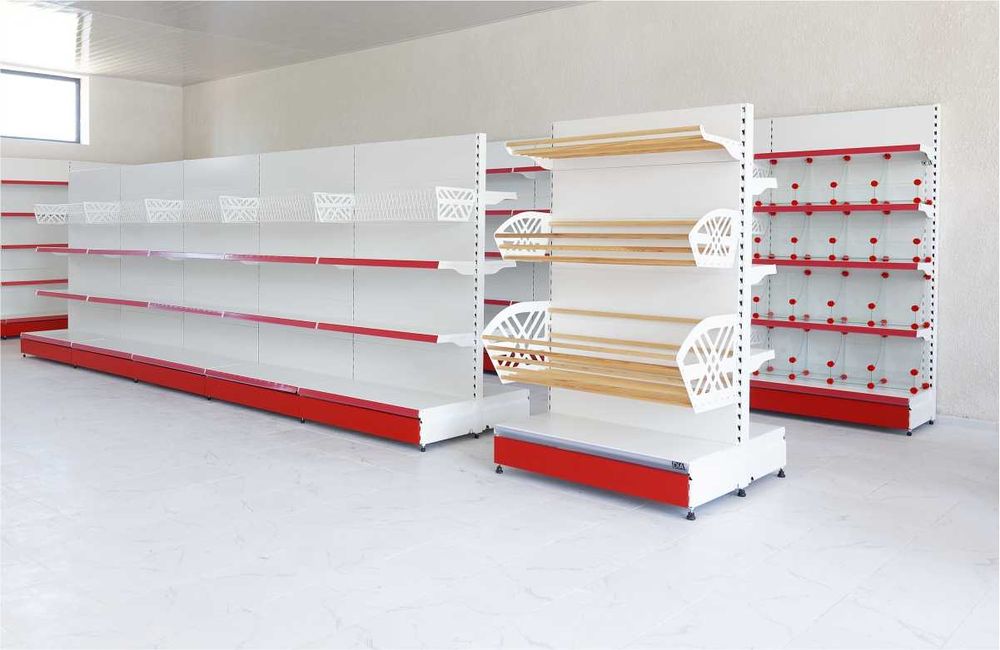 Металлический стеллаж сборный, торговые стеллажи, железная мебель asts