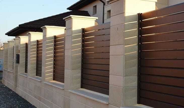 Garduri si porti din panou stil jaluzele, sipca metalica, tabla cutata