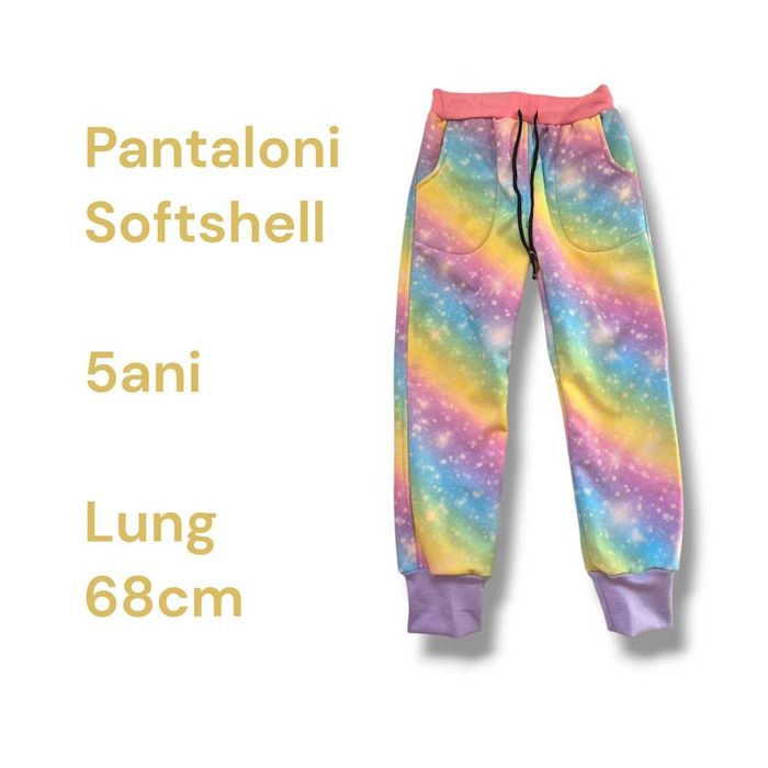 Pantaloni softshell copii 2 3 4 5 6 7 ani