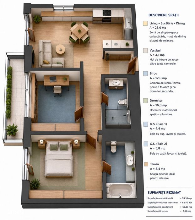Apartament 3 camere in Cortina Elysium | Baneasa