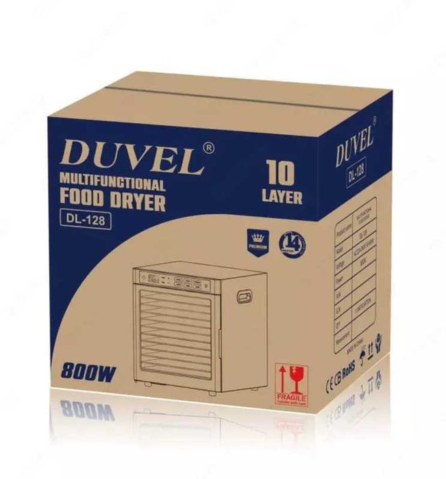 Сушилка для фруктов и овощей, мясо, трав, пастилы Duvel DL-128!