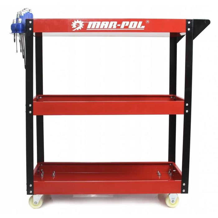 Количка за инструменти 3 рафта, с поставка за отвертки