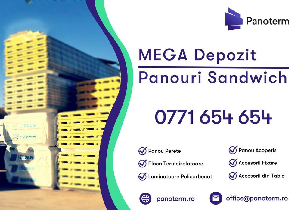 Panouri sandwich la dimensiunile dorite - Transport GRATUIT* - Babadag