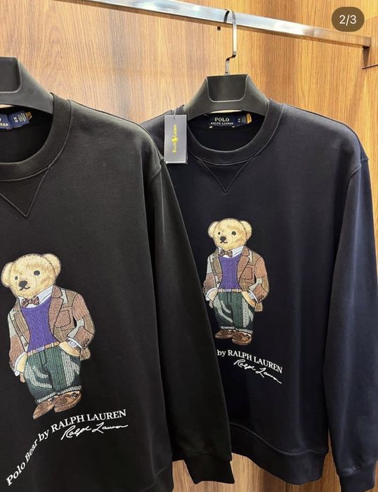 Мъжка блуза с мече в черен цвят