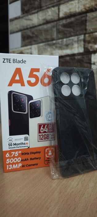 Смартфон ZTE Blade A56, 64GB, Black-НОВ