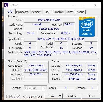 Процесор Intel® Core™ i5-4670K lga 1150