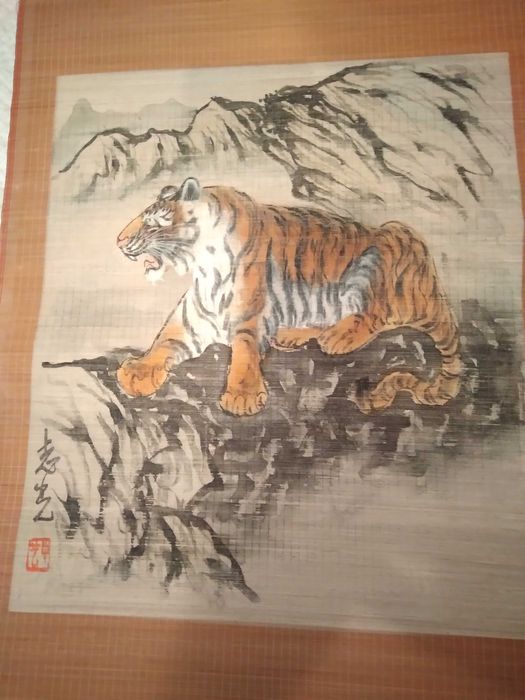 Acuarela chinezeasca pe suport din fibre de bambus