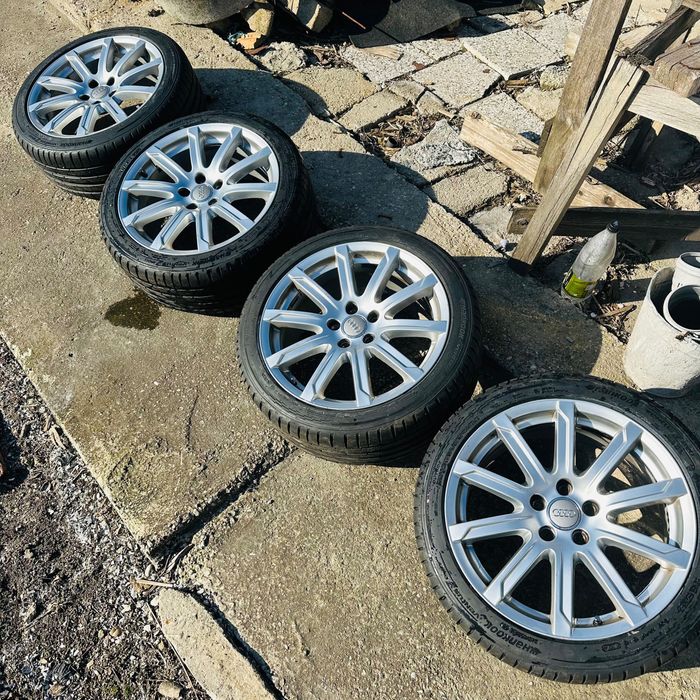 Джанти за Ауди А4 Б8 18 цола с чисто нови летни гуми HANKKOK