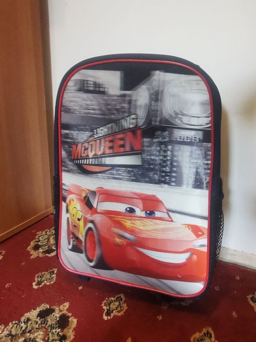 Rucsac Ghiozdan Troler Cars McQueen de copii