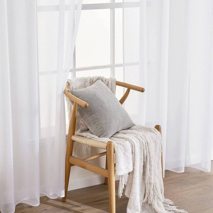 Set 2 perdele, semitransparente, degrade