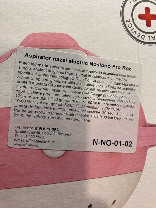 Aspirator nazal Nosiboo - copii 0-3 ani