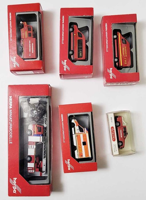 masinute Herpa 1:87, pompieri, diorama H0 CFR