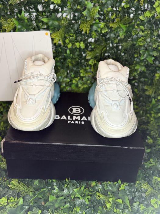 Adidași/Sneakers Balmain Unicorn white and blue