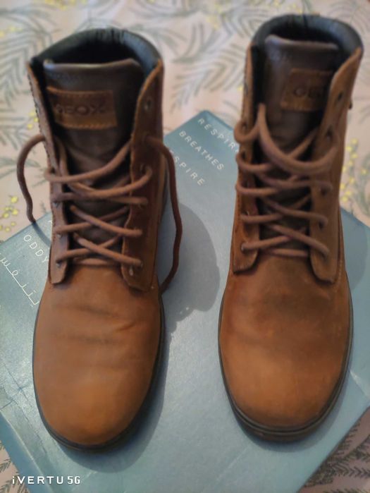 Pantofi Geox cognac