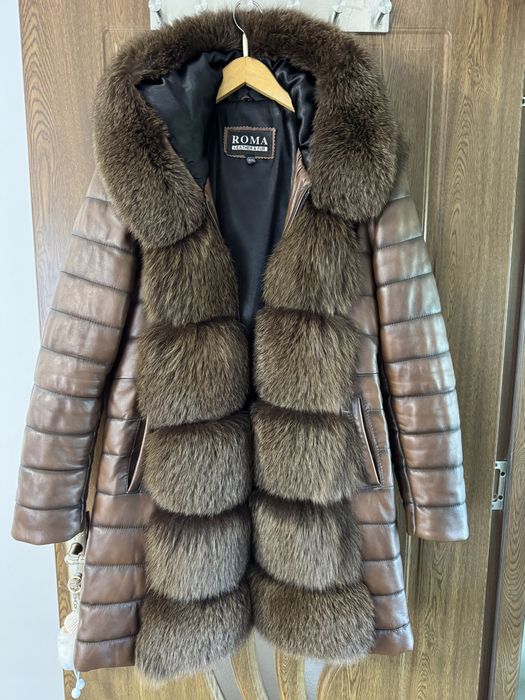 Vind haina din piele cu blana naturala !