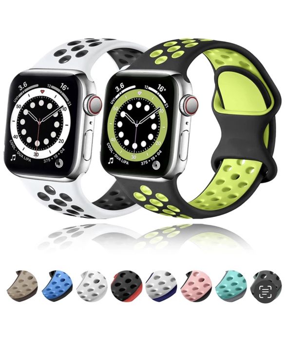 Curea Bratara Compatibila Apple Iphone Din Silicon Perforat Colorat