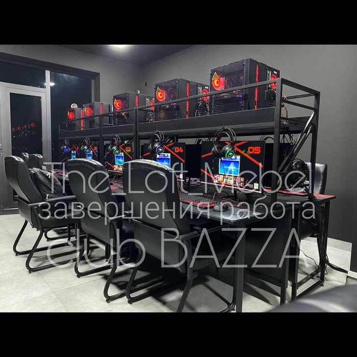 Компьютерная мебель Лофт стиле. GAMECLUB uchun Loft mebellar 550$