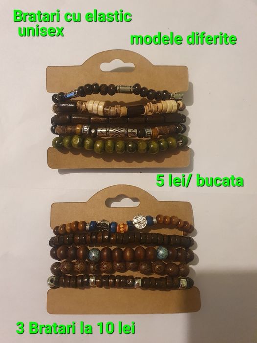 Bratari din margele cu elastic(10 buc.)