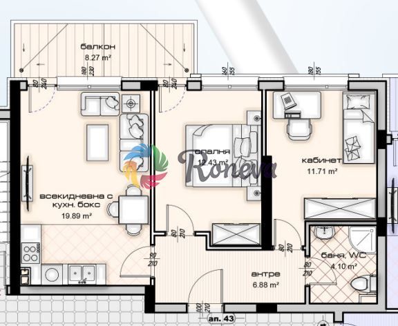 Продава се Тристаен апартамент в Варна, Владислав Варненчик - 89 кв.м за 908 €/кв.м - Снимка #2