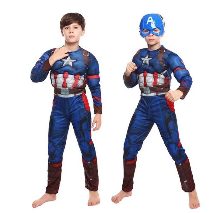 Детски парти костюм на Капитан Америка с щит на Capitan America