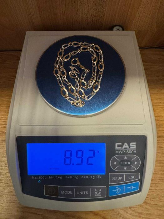 Златен Ланец / Колие жълто и бяло - 8.92 гр. - 14 кр. / 585 - дължина 54.5 см.