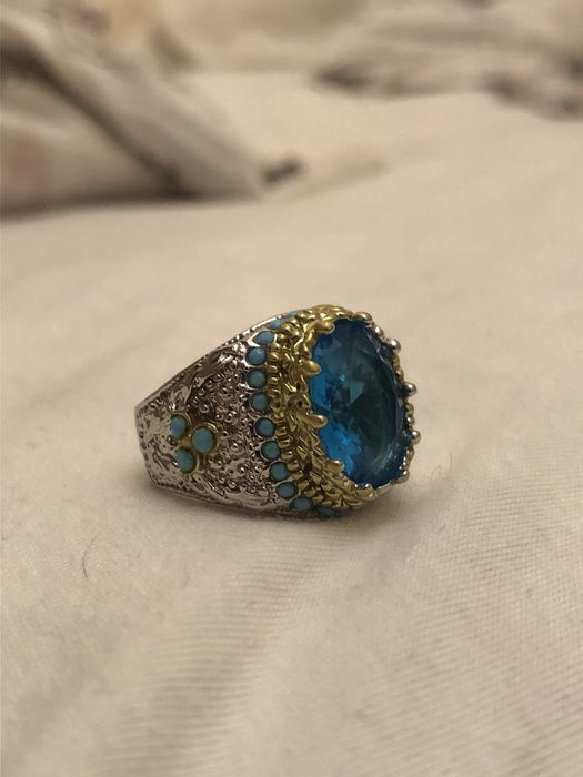 Перстень серебряный с натуральным камнем