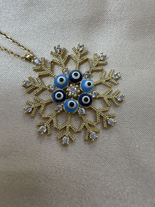 Цепь с кулоном и фианитами