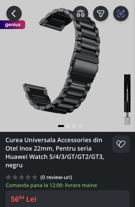 Curea metalica din otel inoxidabil 22mm