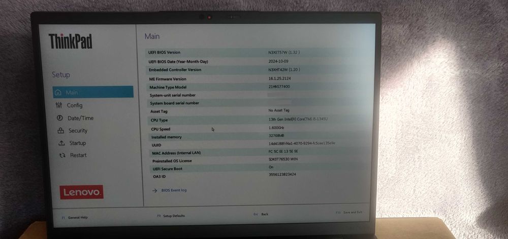 Lenovo ThinkPad X1 Carbon Gen 11, 32GB RAM, гаранция до 11.2026г.