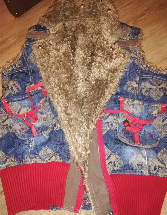Vesta de blugi LJR cu blanita