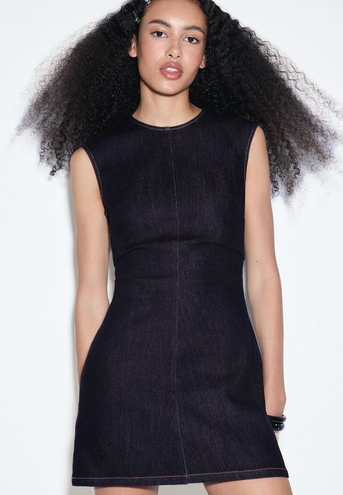 Платье из денима Stradivarius