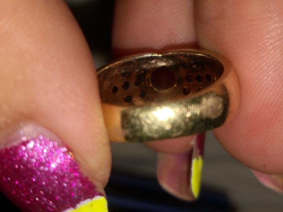 Inel din aur 18 carate, cu rubin natural si diamante