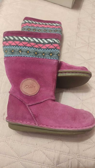 отуши Clarks, естествен розов велур, номер 28детски