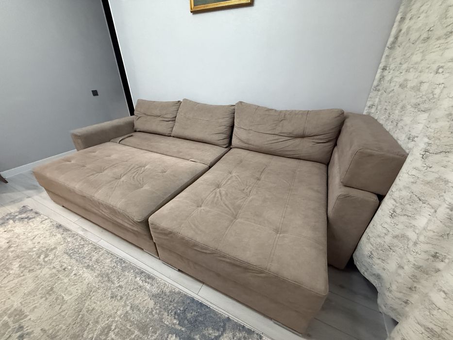 Диван угловой коричневый