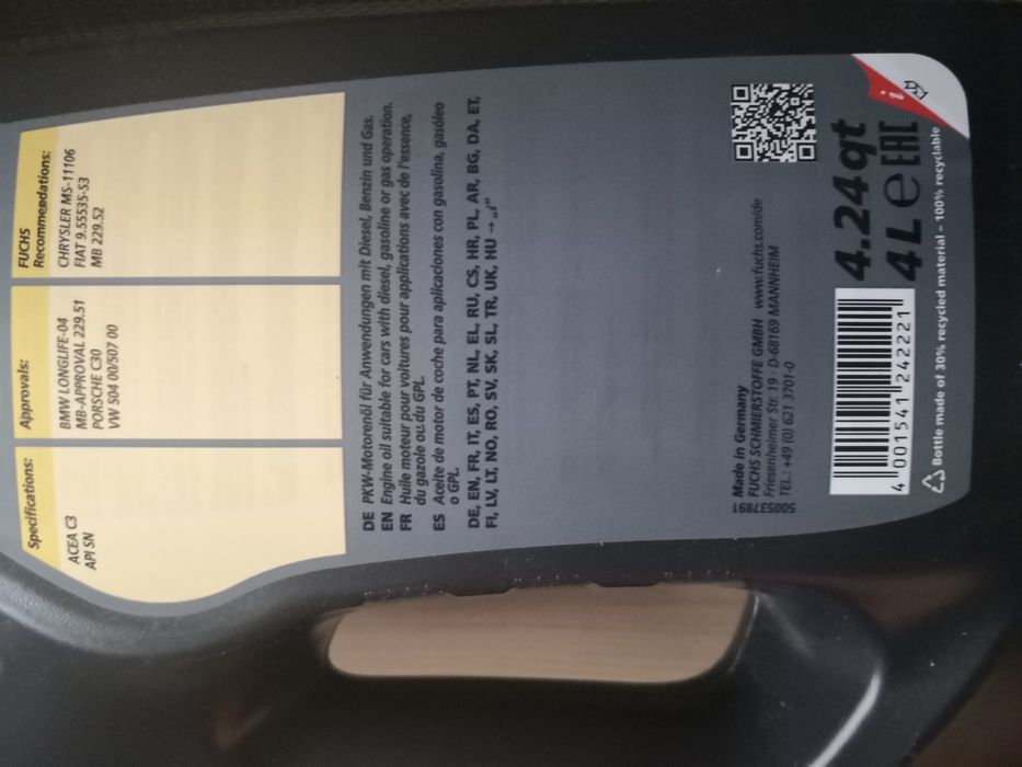 Fuchs Titan GT1 Pro C-3 5W30