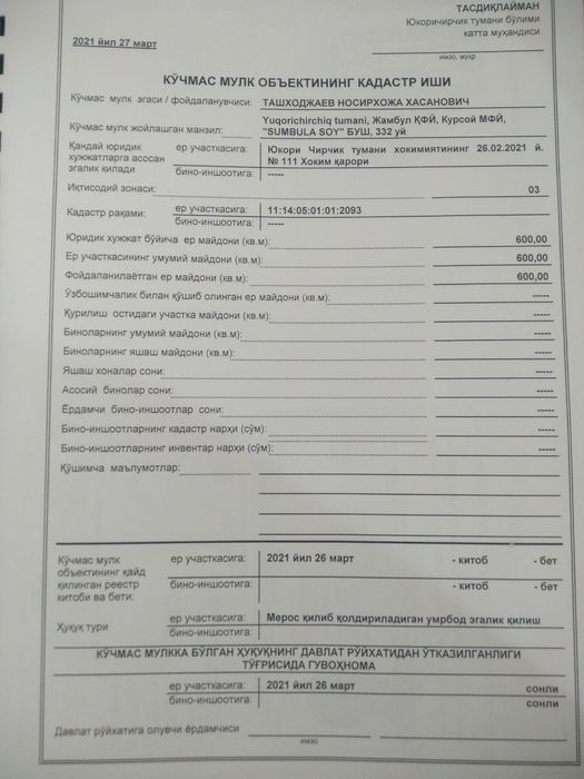 Дача юкори чирчикда Красногорск сумбула сойда 6-соту