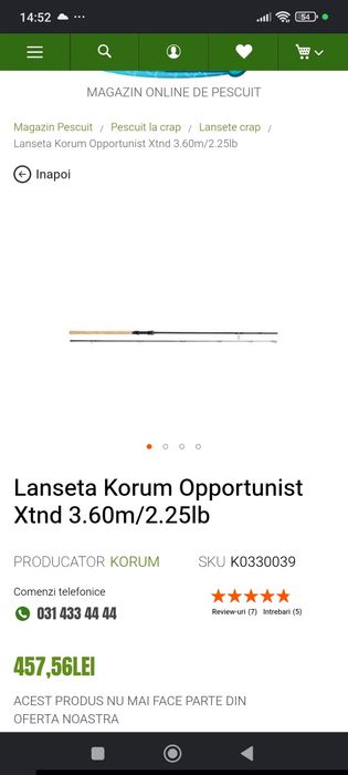 Vand Lansete Crap/Spinning(Korum, Mitchell,Prologic,Avid)