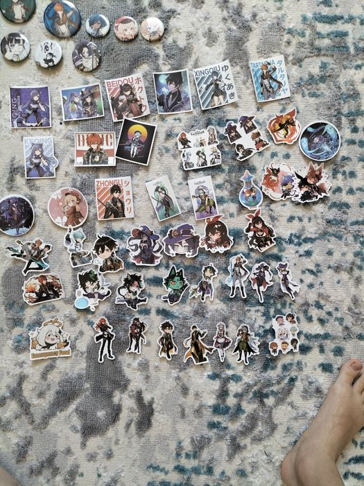 наклейки геншин импакт