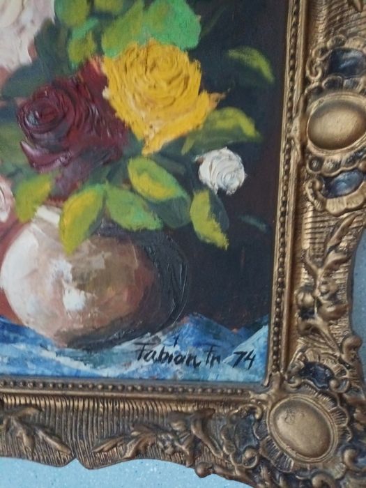 Tablou pe pânză natură statică  Fábián Ferencz 1974