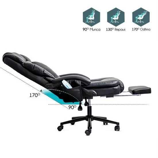 Scaun de Birou cu Masaj si Telecomanda, Piele DHO 935 LIVRARE GRATUITA