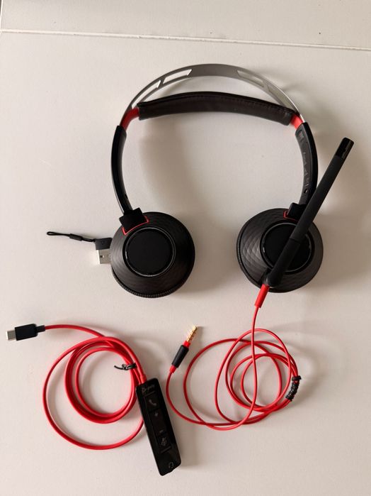 Casti Poly Blackwire 5220 +3.5mm Jack +USB-C/A Adapter