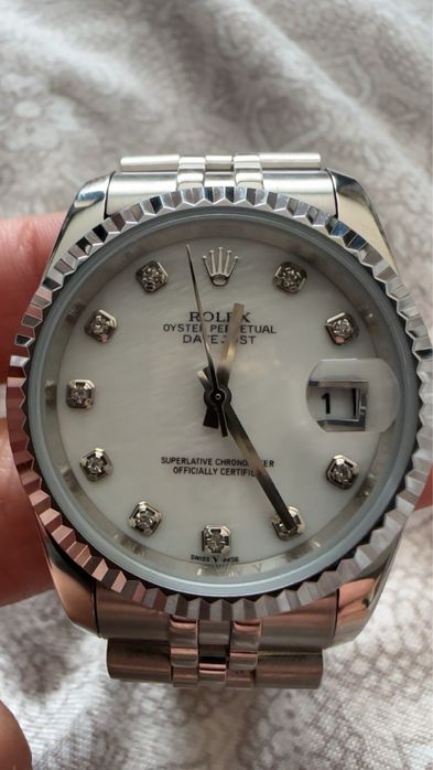 Ceas rolex datejust 36mm pearl diamond dial
