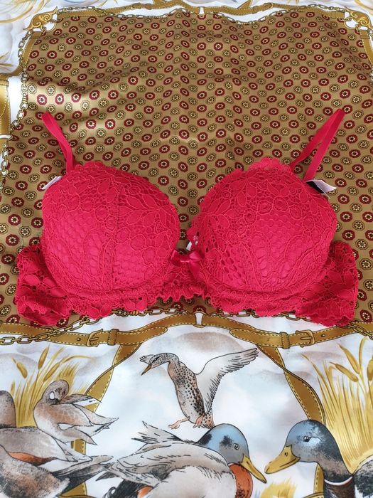 Sutien dantela rosu Etam