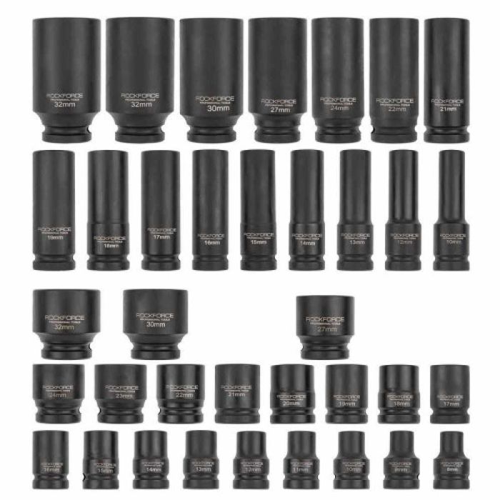 Комплект ударни вложки 35 части 1/2 (8 - 32 мм) RockForce