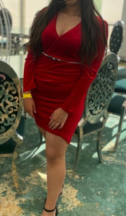 Rochie mini de catifea