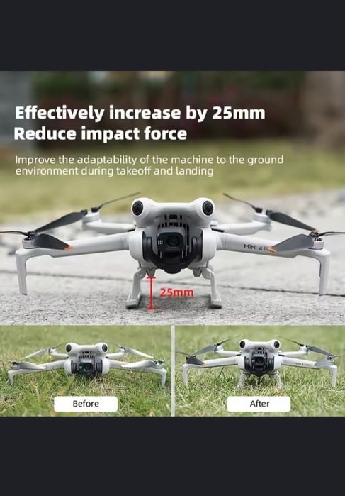 Нова стойка за дрон DJI mini 4 pro , сгъваеми - за безопасно кацане на