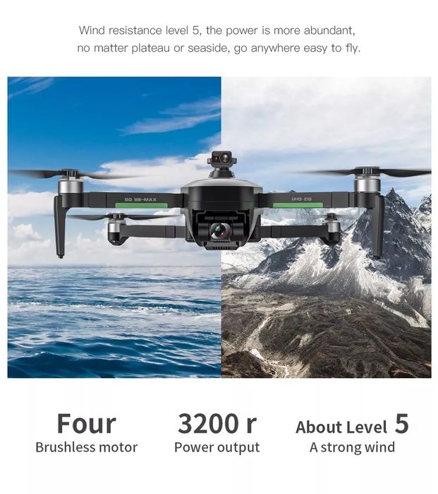Drona cu 3 axe gimbal,Camera  14Mpx,4K,Gps,3000Metri,5G,urmărire,Noua