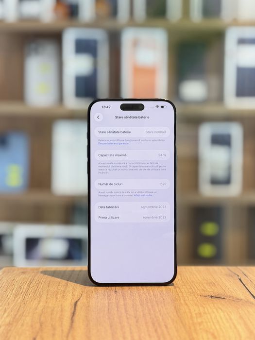 iPhone 15 Pro Max 256gb Black/Baterie94%/Garantie 12 LUNI @atsgsm.ro