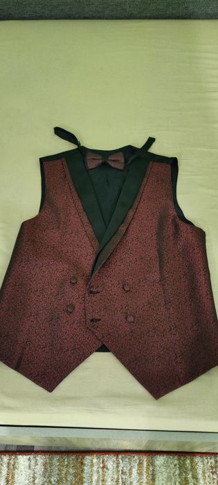 Costum Full Roșu/Negru pentru evenimente+Pantofi
