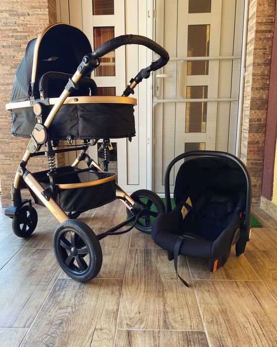 Cărucior 3în1 BabyDary Negru